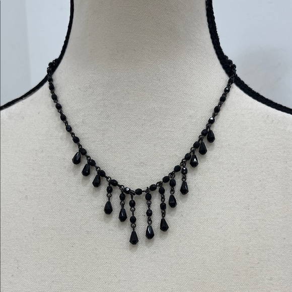 1928 Jewelry - 1928 Brand  Black Glass Beaded Necklace 18.5”